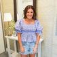 Lavender Floral Smocked Top