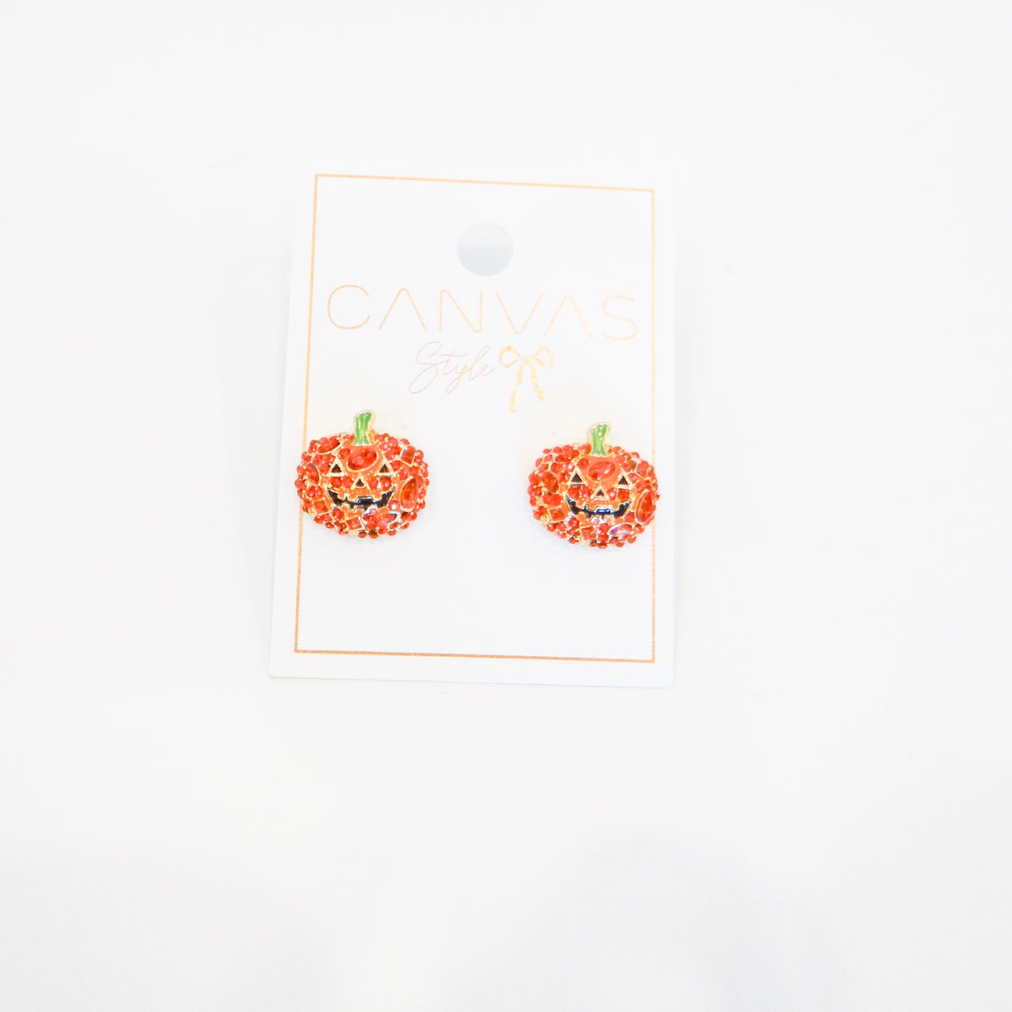 Pave Pumpkin Earrings