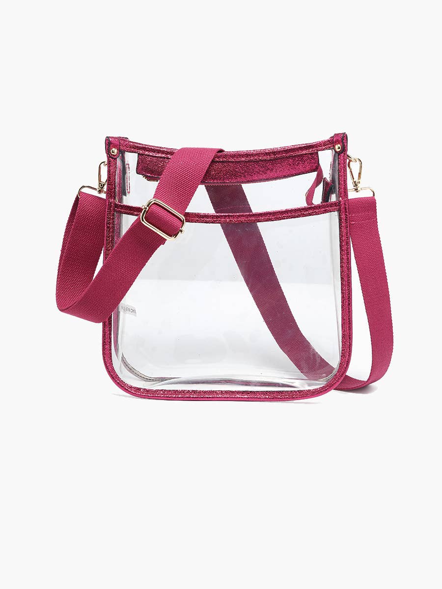 M2168CR Posie Clear Crossbody w/ Vegan Leather: Sand