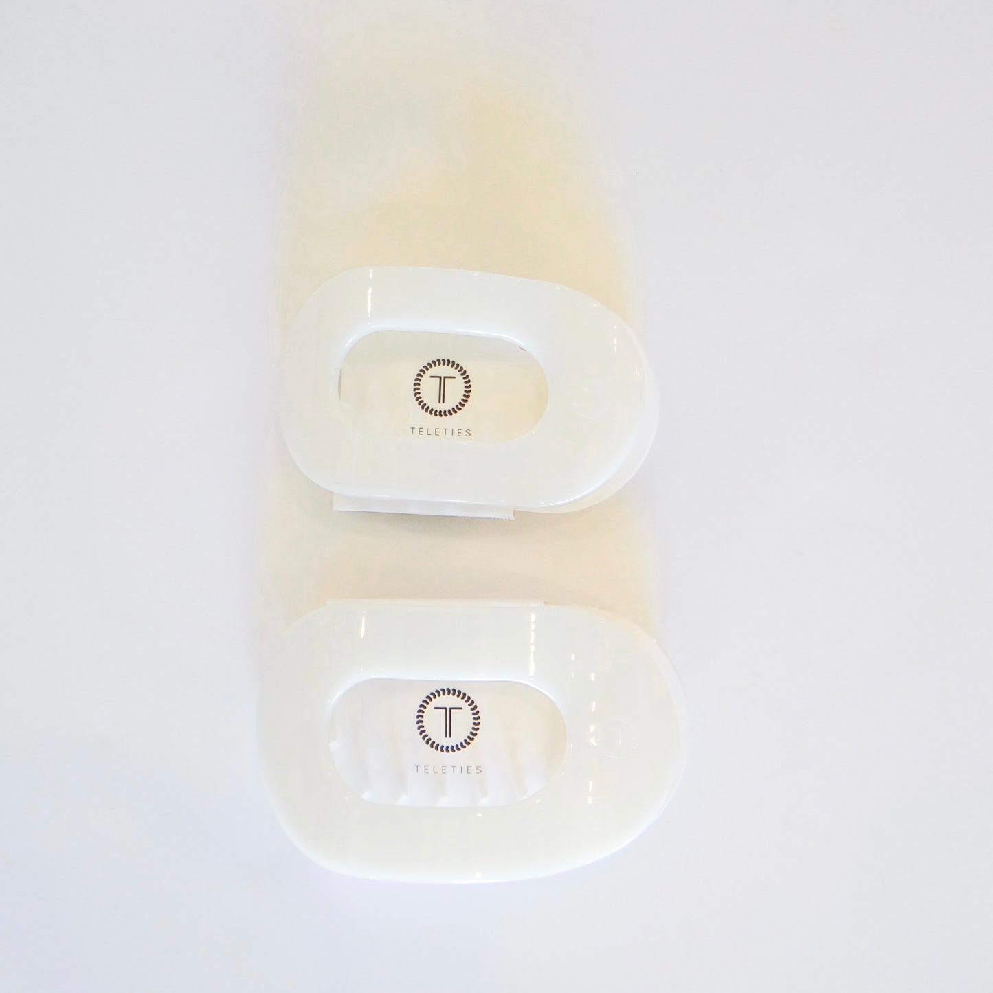 Teleties Coconut White Flat Hair Clip