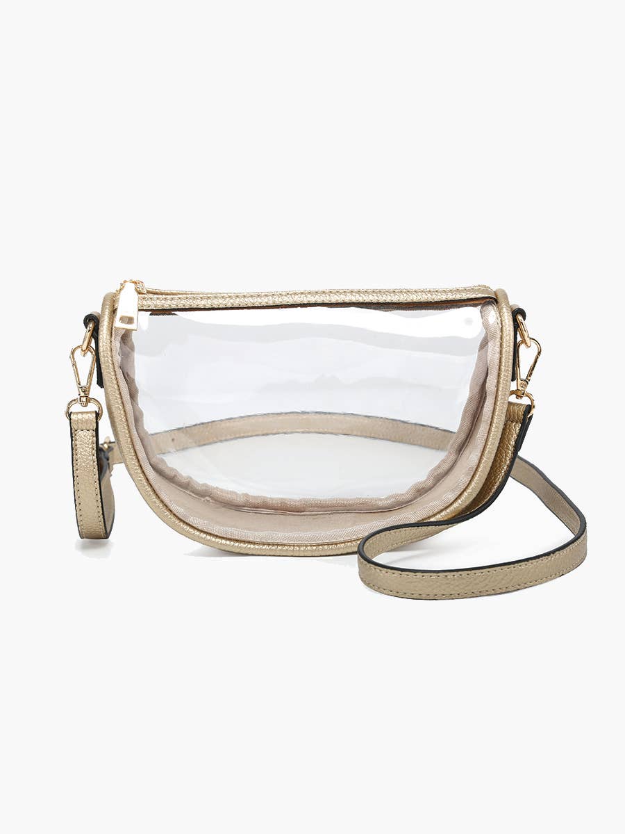 M2729 Peyton Clear Banana Crossbody Bag: Orange