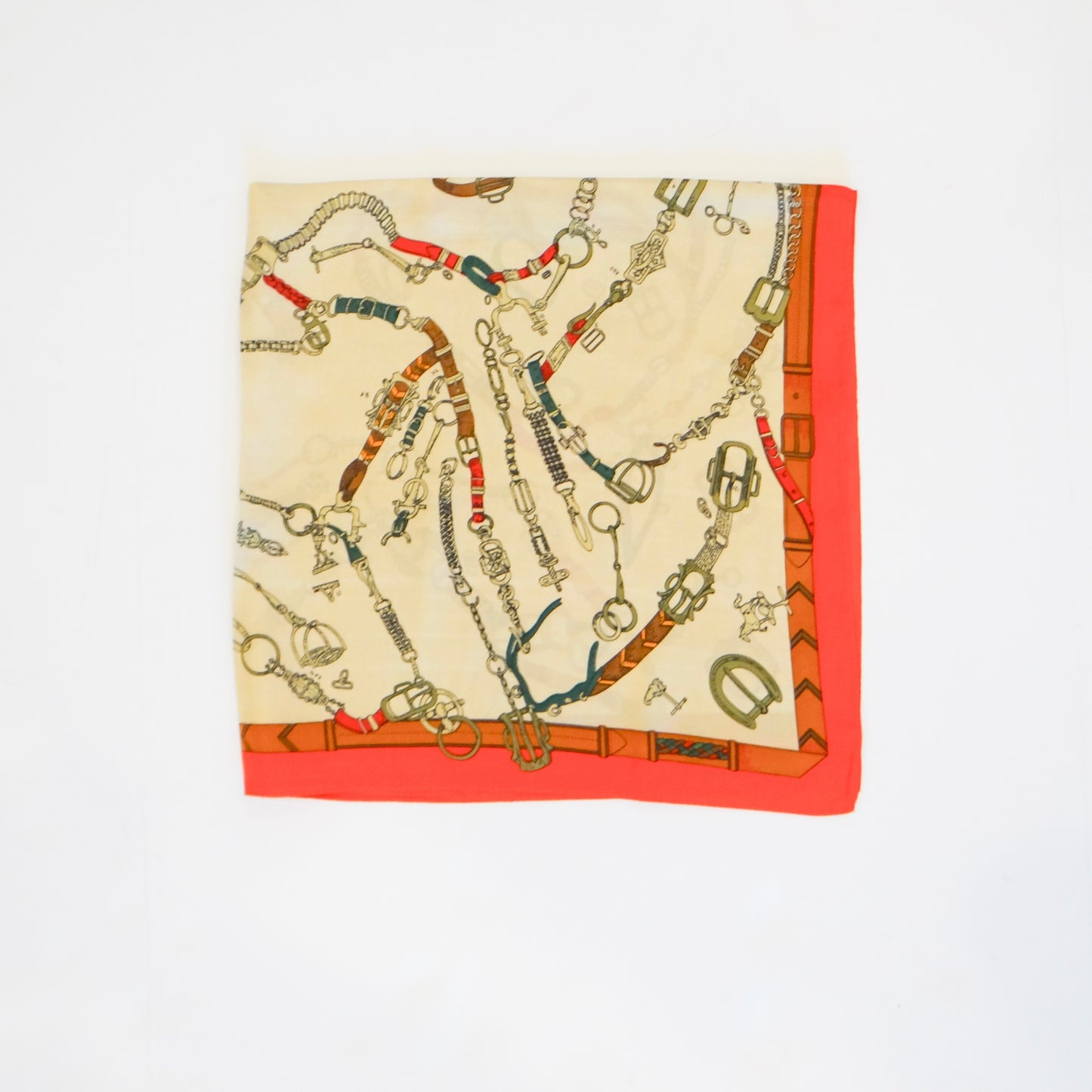 Orange Chain Belt Scarf