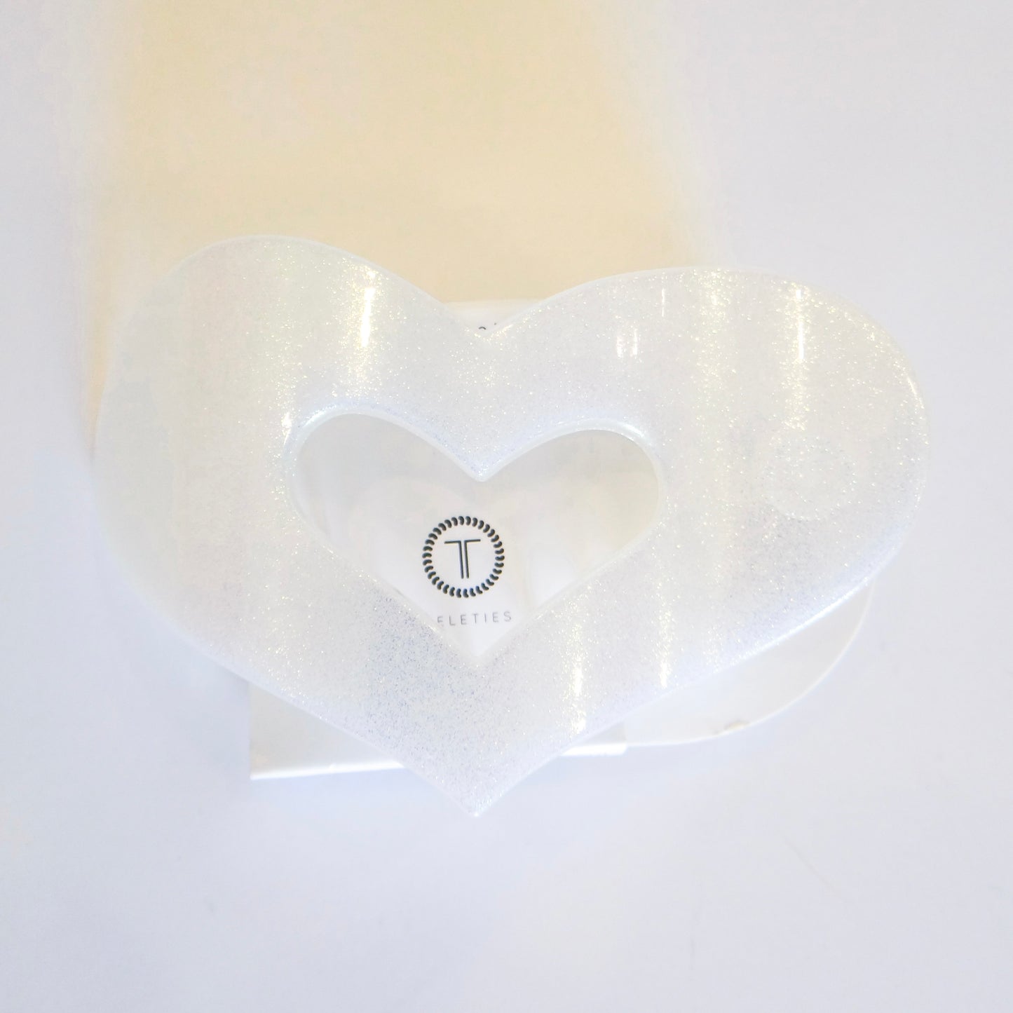 Teleties Mother of Pearl Heart Clip