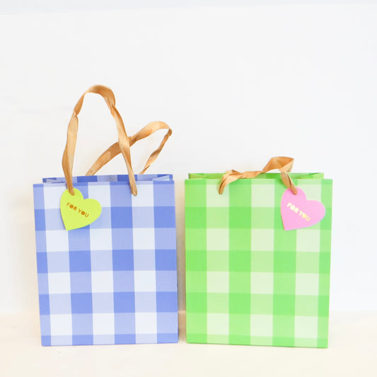 Medium Gingham Gift Bag