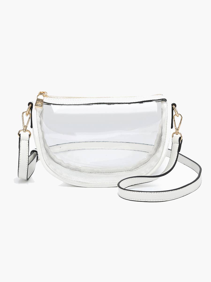 M2729 Peyton Clear Banana Crossbody Bag: Orange