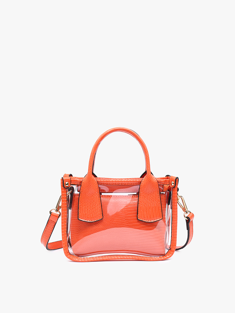 M2225CR Stacey Clear Satchel w/ Inner Bag: Mauve
