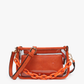 M2226CR Jessica Clear Crossbody w/ Chain: Orange