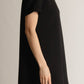 P. CILL Butter Modal Short Sleeve Dress: Navy / S