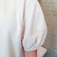 Ecru Top with Denim Details