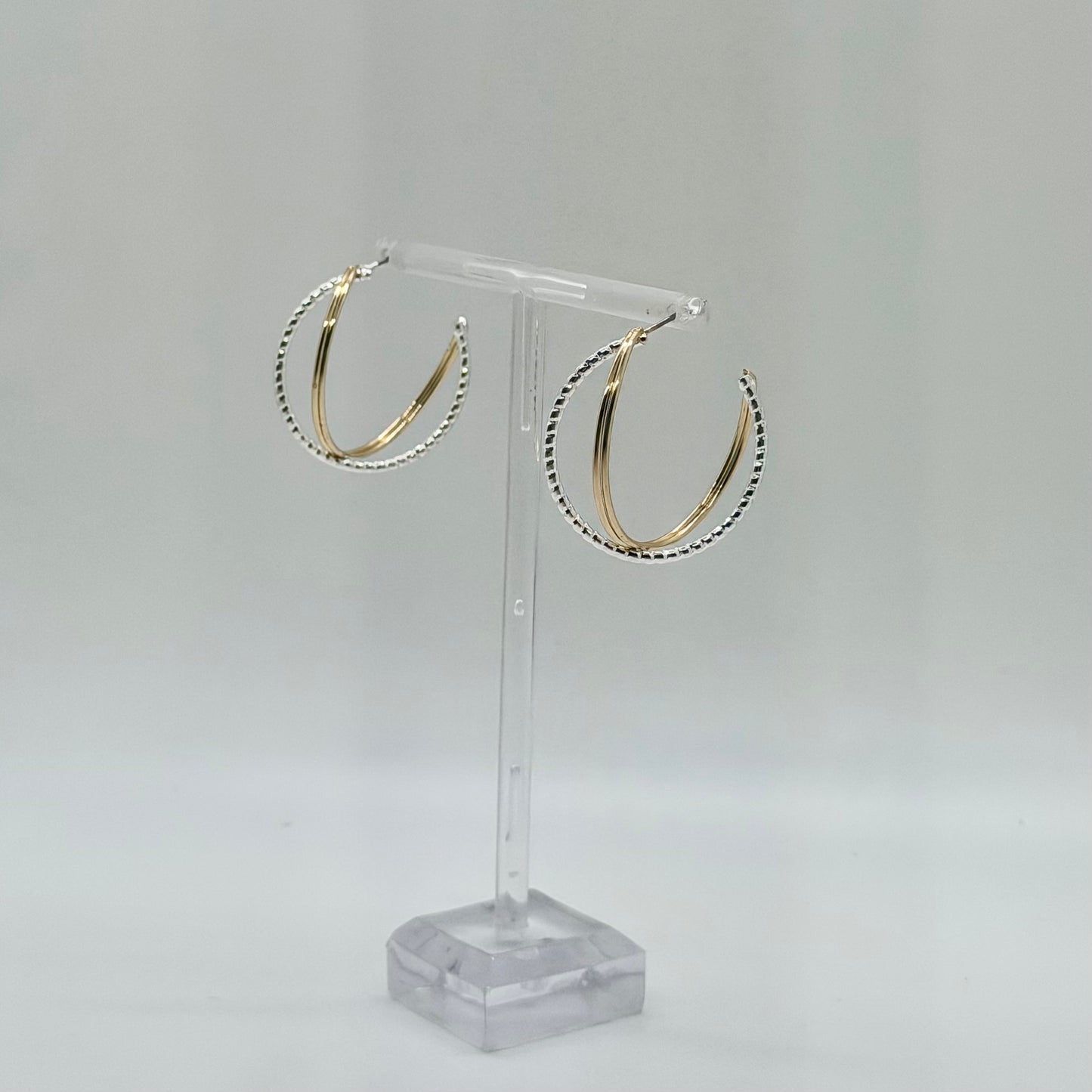 Multi Metal Twist Hoops