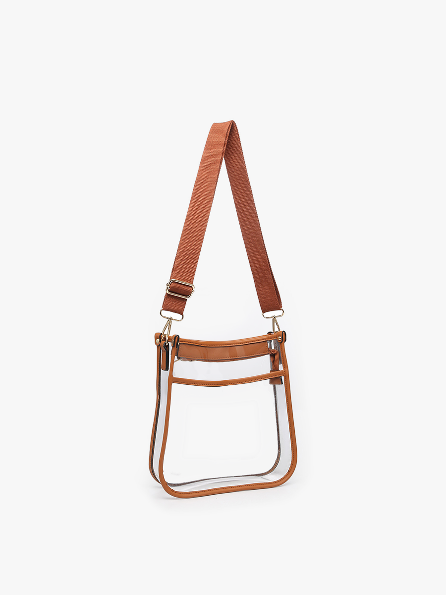M2168CR Posie Clear Crossbody w/ Vegan Leather: Sand