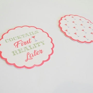 Cocktail First Paper Coaster