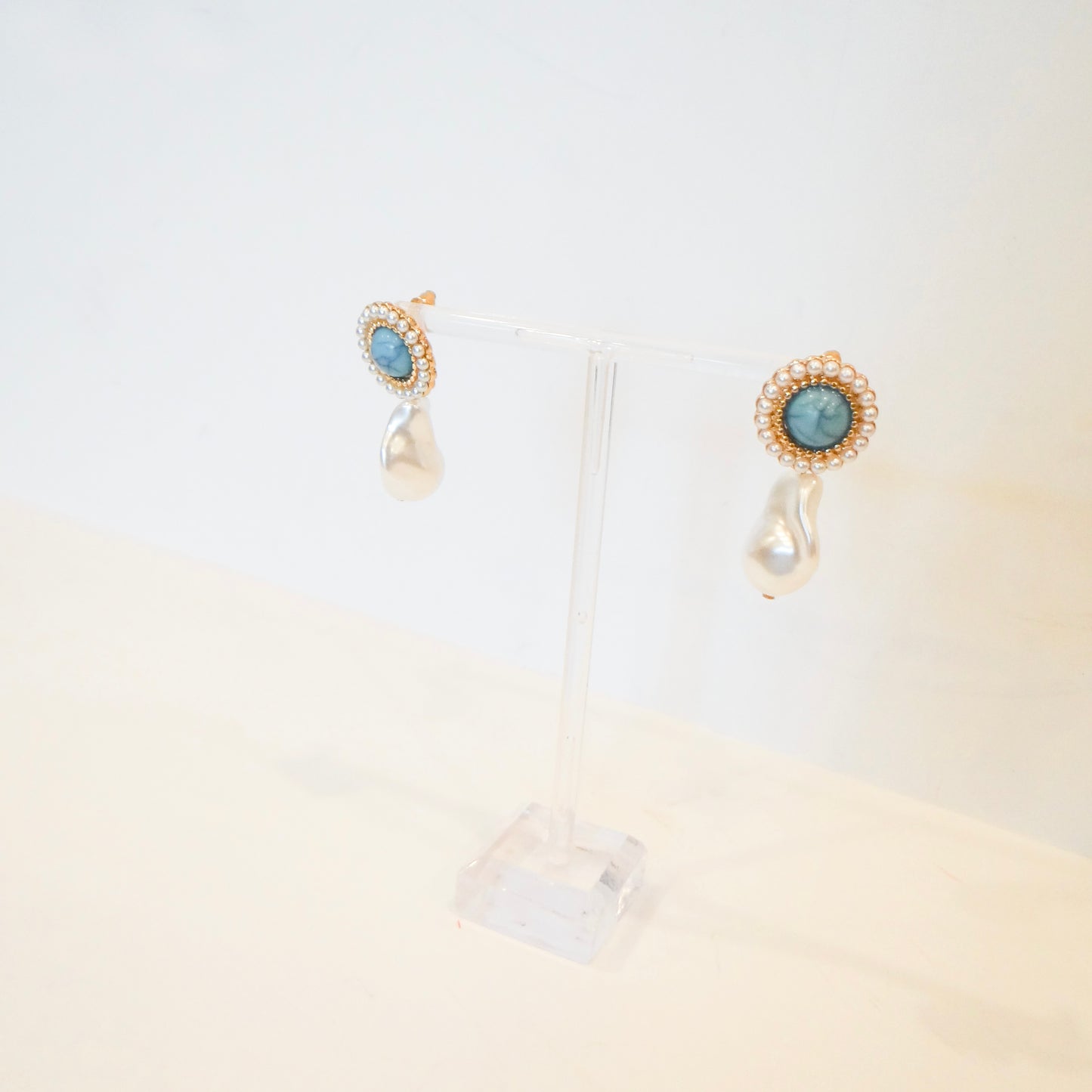 Turquoise Pearl Drop Earrings