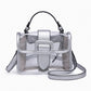 M2728 Toni Clear Flapover Crossbody Bag: Silver