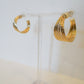 Gold Textured Hoop Earrings