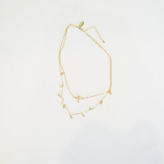 Elizabeth Layered Cross Necklace