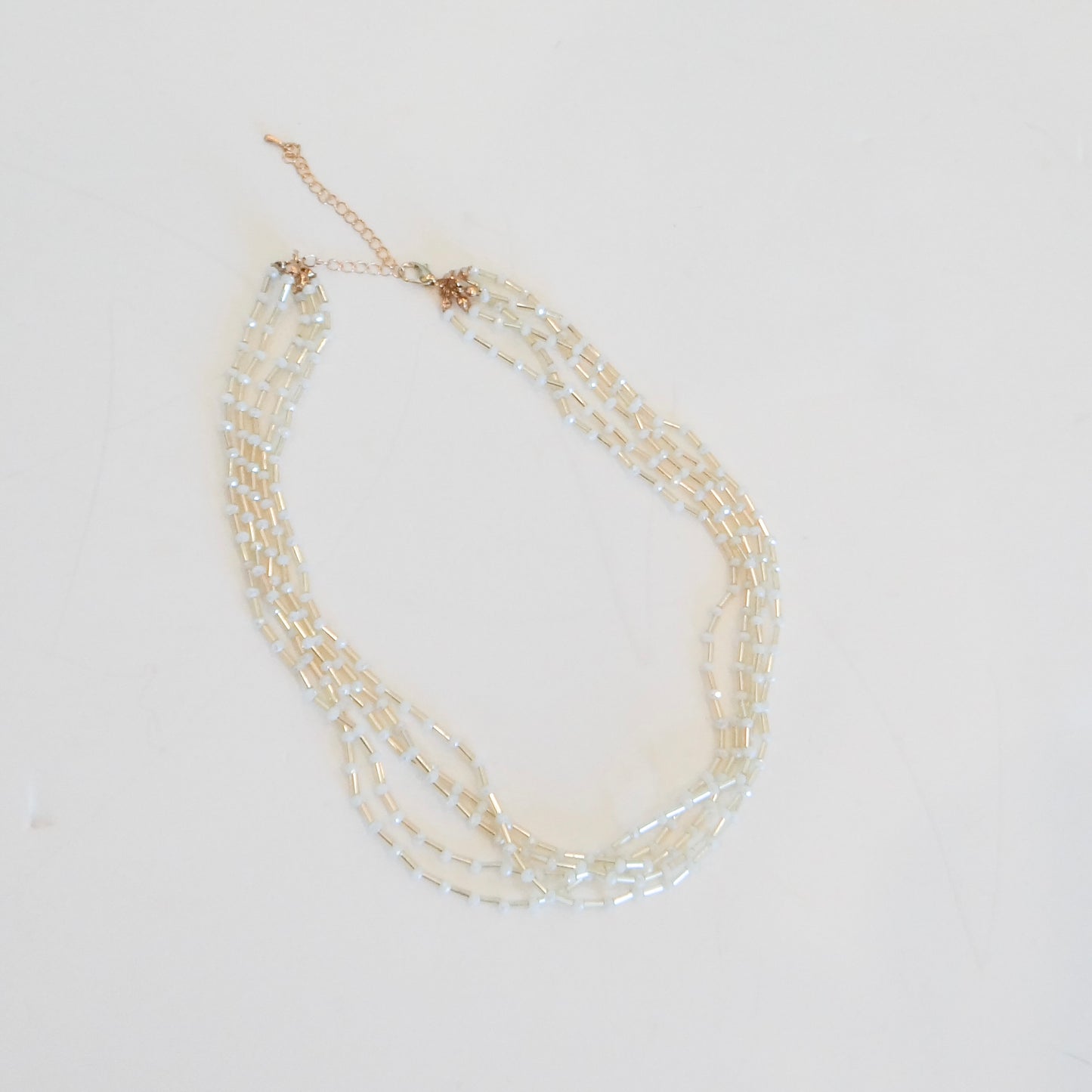 White and Gold Multi Necklace