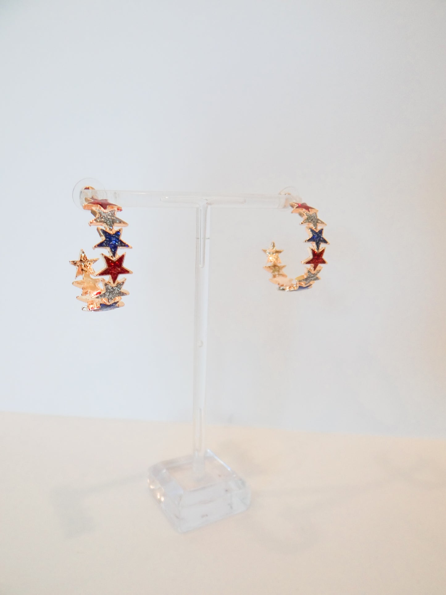 Star Spangled Glitter Hoops