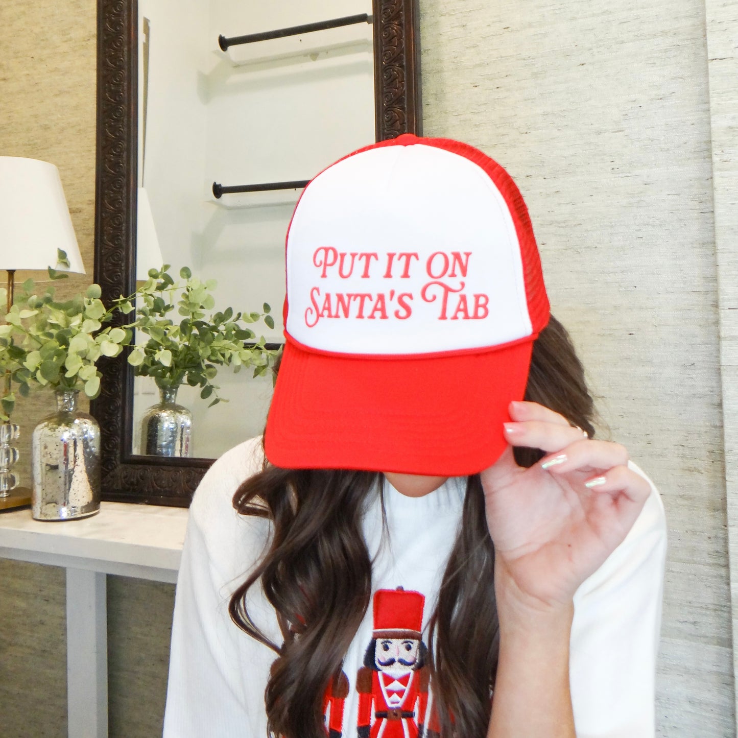 Put It On Santa's Tab Trucker Hat