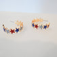 Star Spangled Glitter Hoops