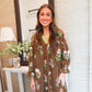 Brown Floral Mini Dress
