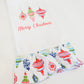 Whimsical Merry Christmas Ruffle Hand Towel