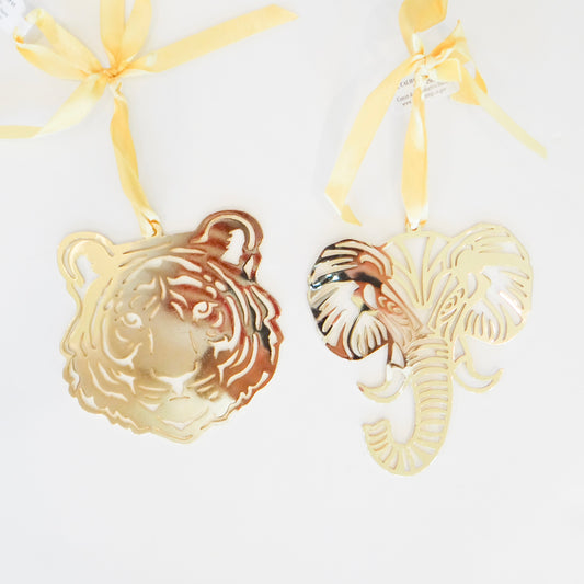 Gold Mascot Face Ornaments