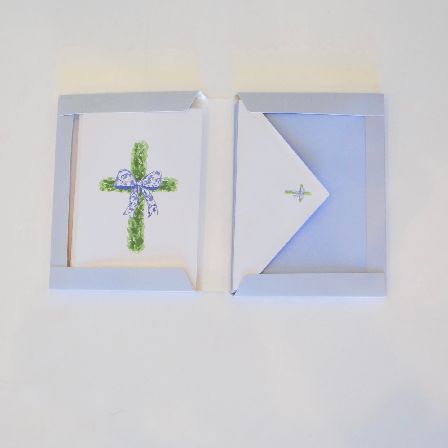 Boxwood Cross Stationery Set