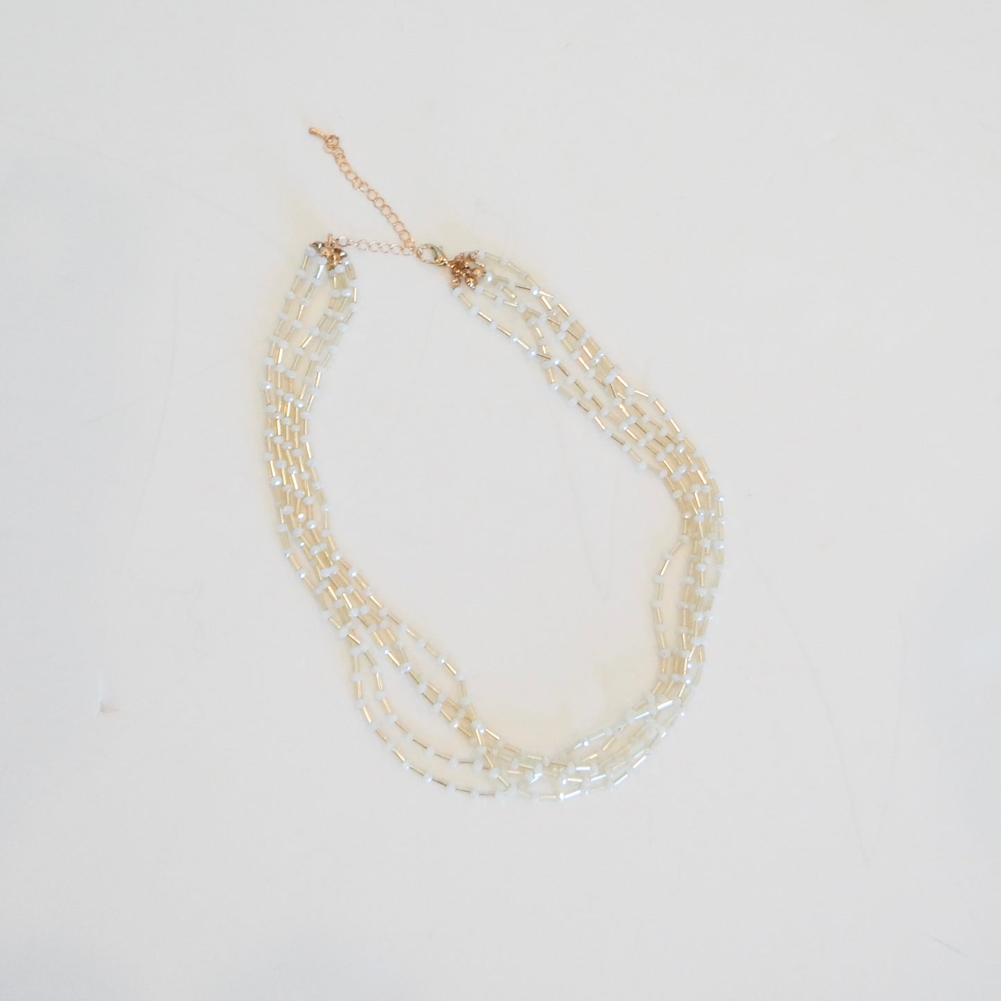White and Gold Multi Necklace