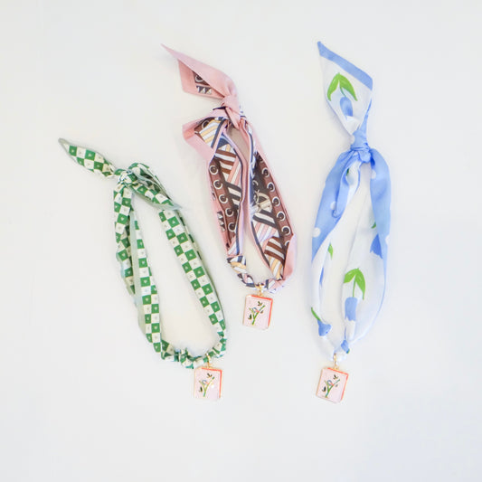 Mahjong Scarf Charm Necklace