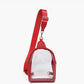 M2436CR Ellen Clear Sling Bag w/ Removable Guitar Strap: Taupe