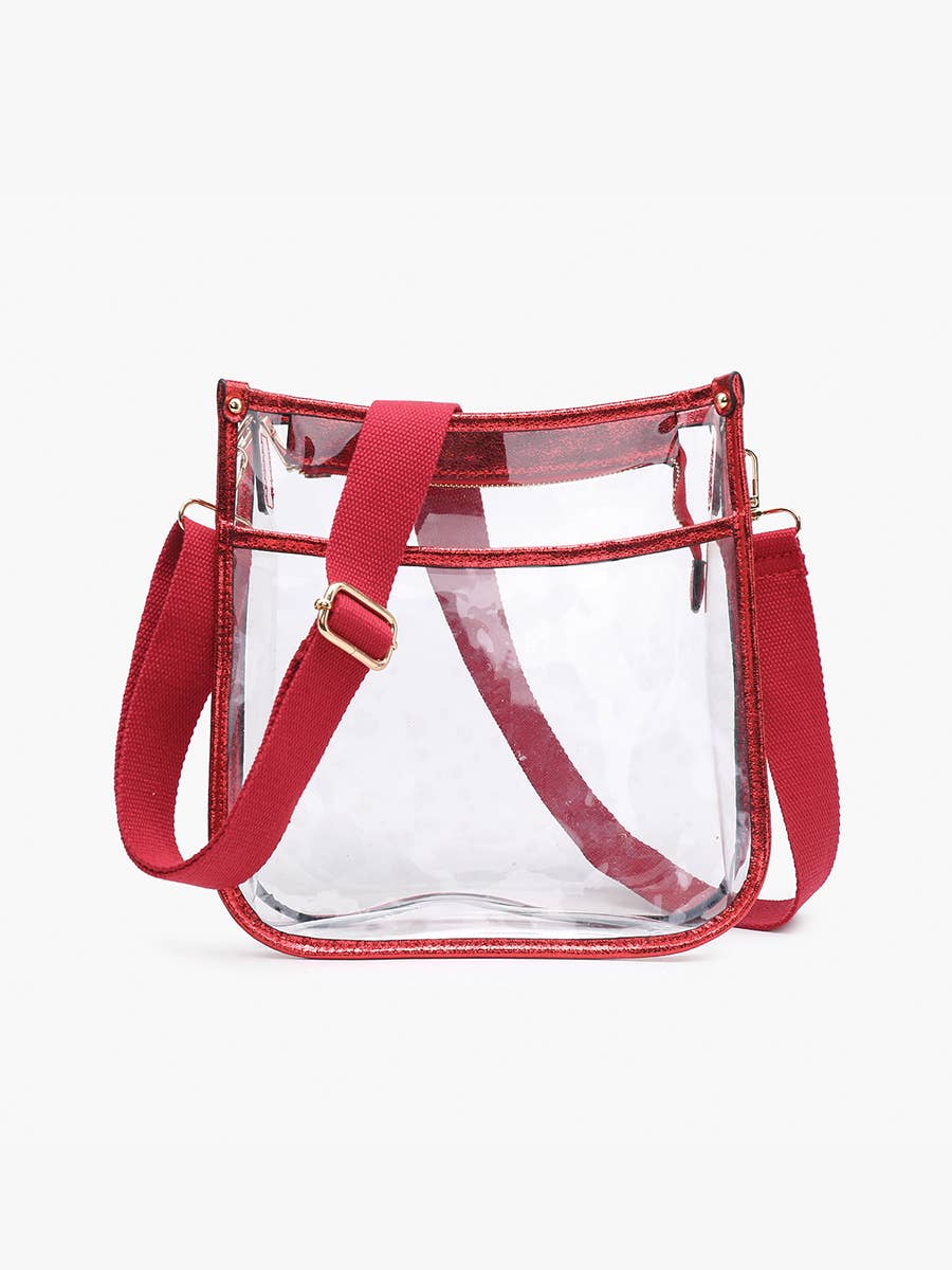 M2168CR Posie Clear Crossbody w/ Vegan Leather: Sand