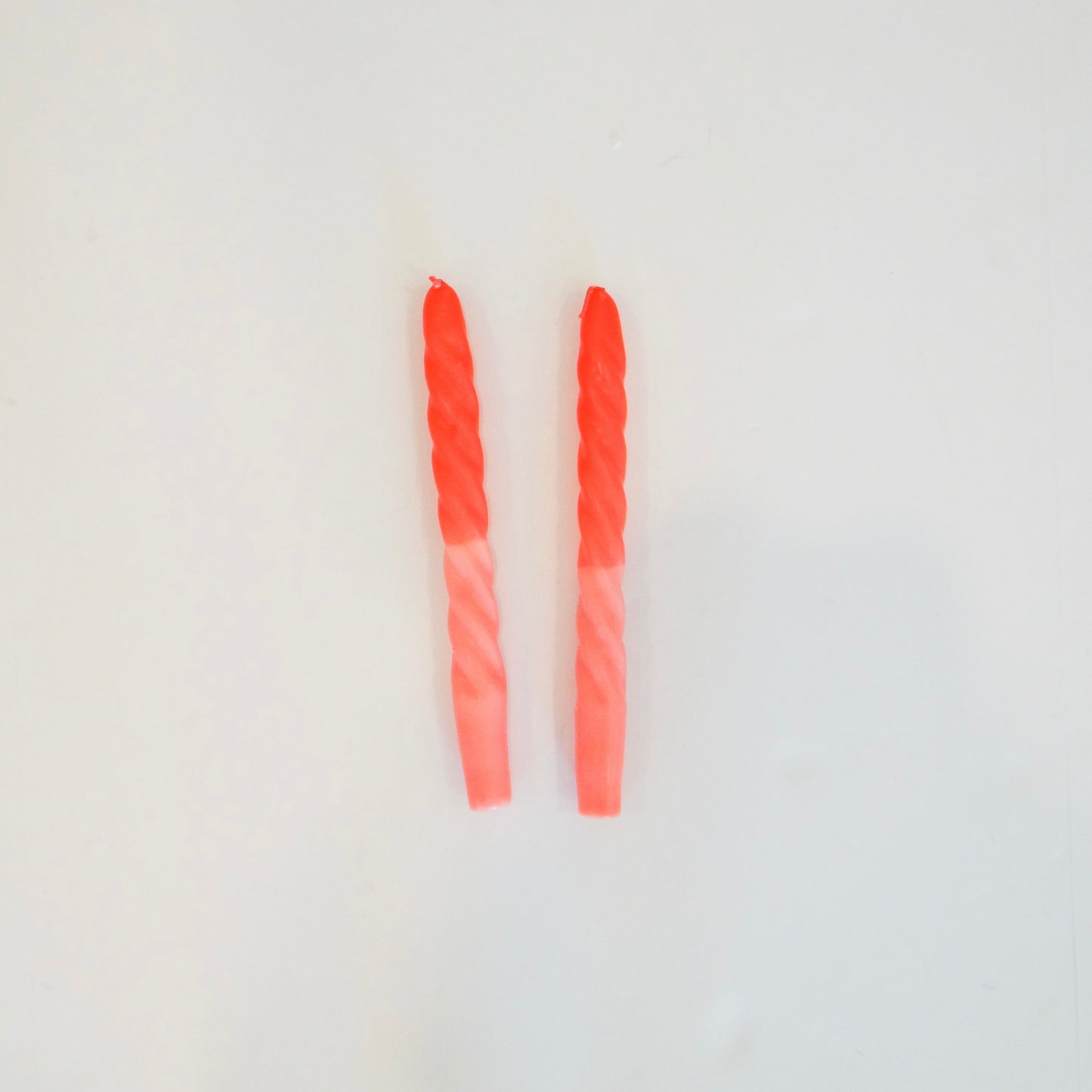 Red and Pink Twisted Taper Candles