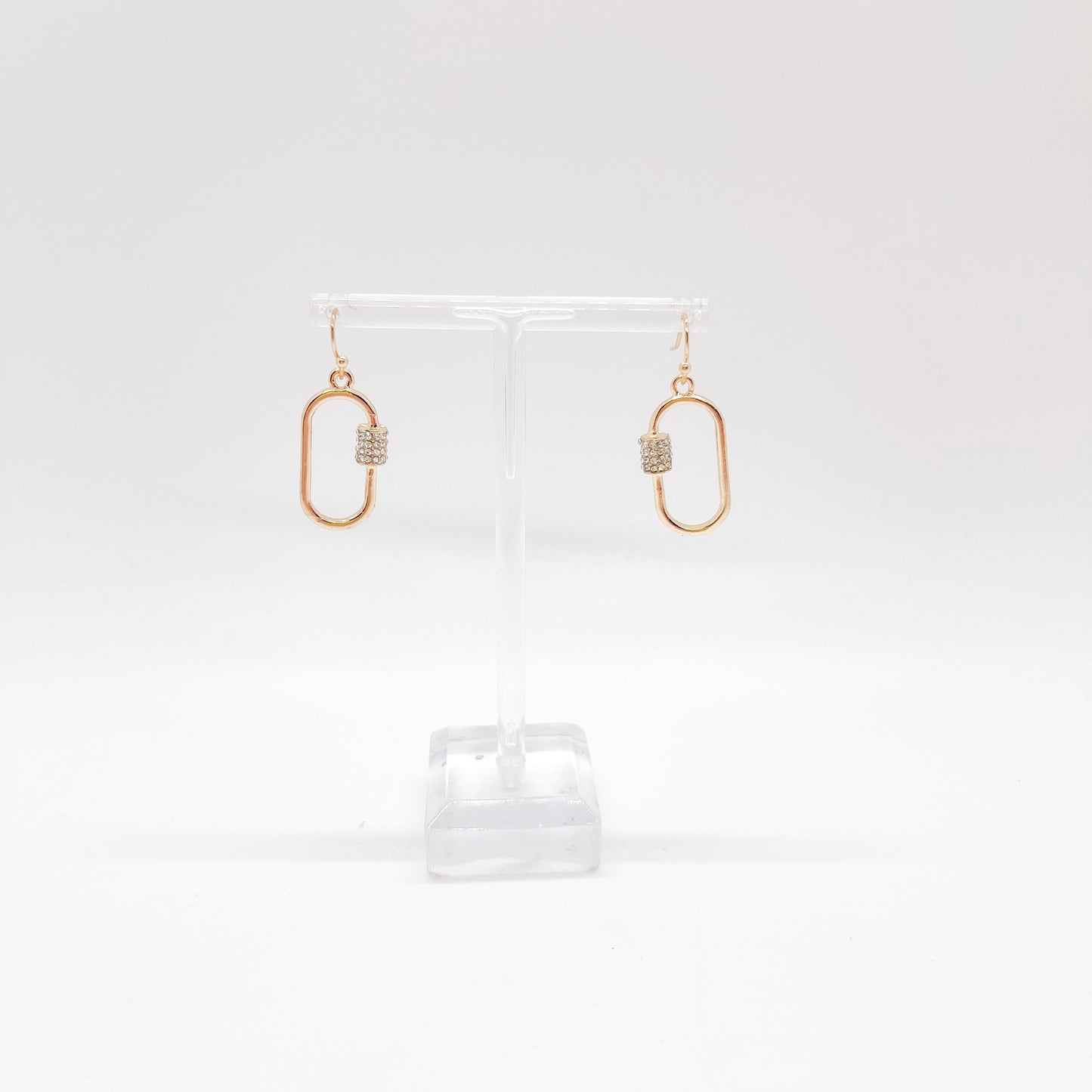 Gold Lock Earrings