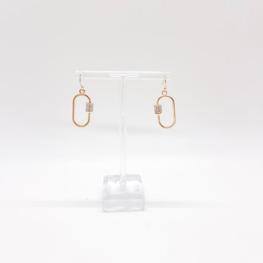 Gold Lock Earrings