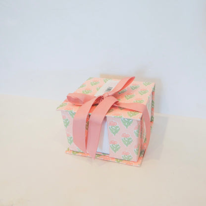 Floral Block Print Notepad & Pencil