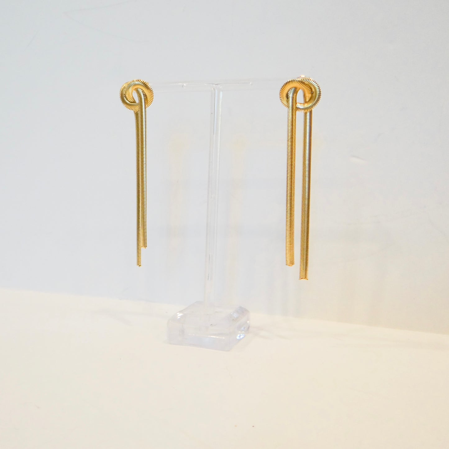 Gold Knot Dangle Earrings