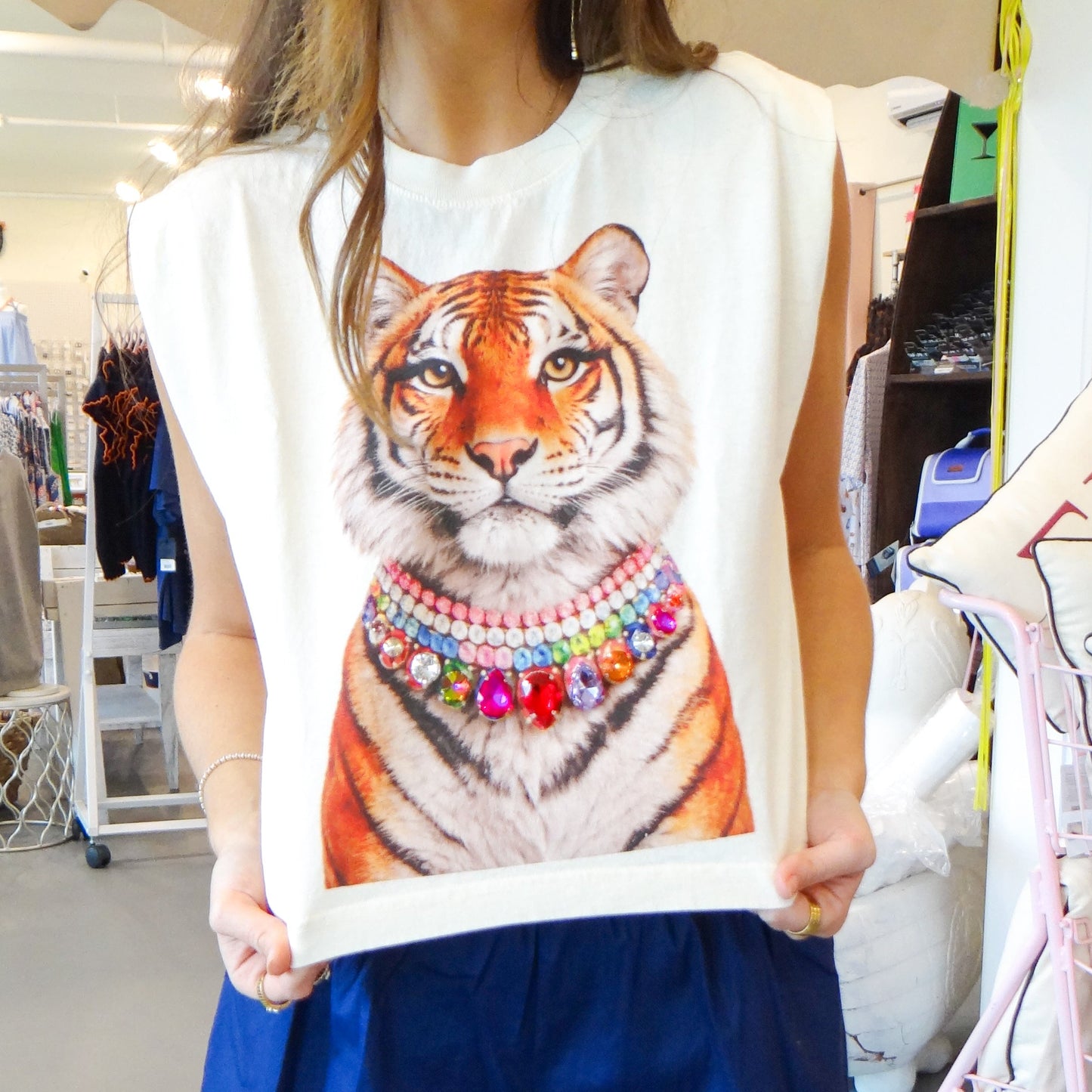 Bejeweled Tiger Tee