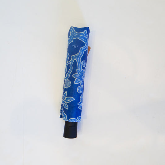 Blue Floral Umbrella