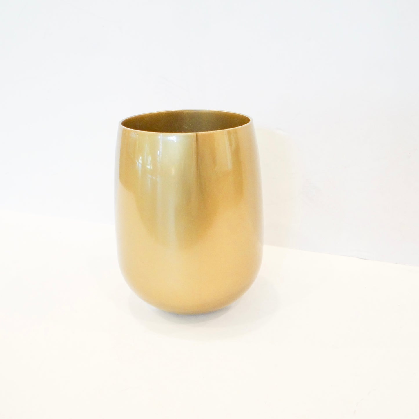 Stemless Gold Wine Glass