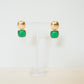 Green and Gold Statement Earrings