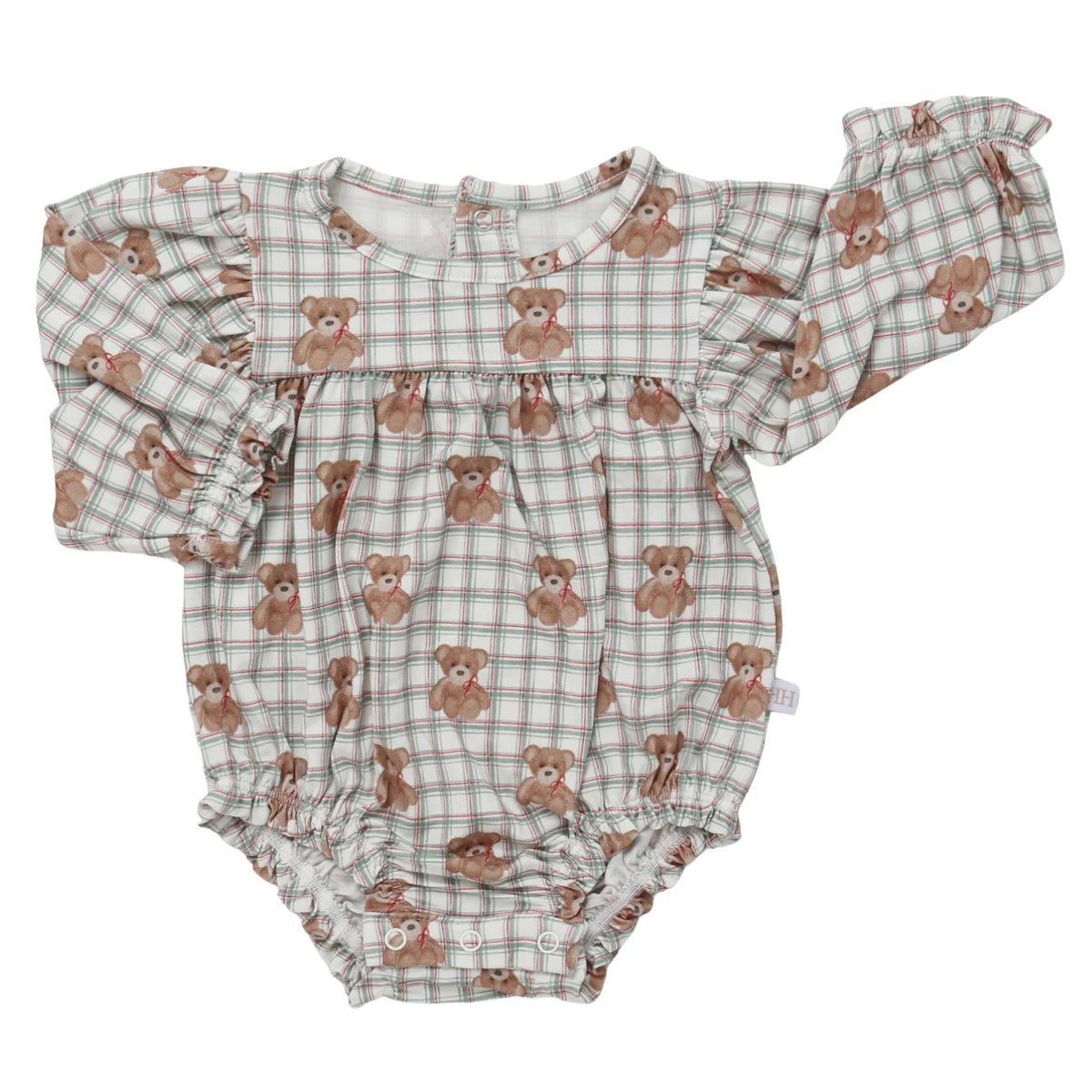 Girls Beary Merry Long Sleeve Bamboo Bubble
