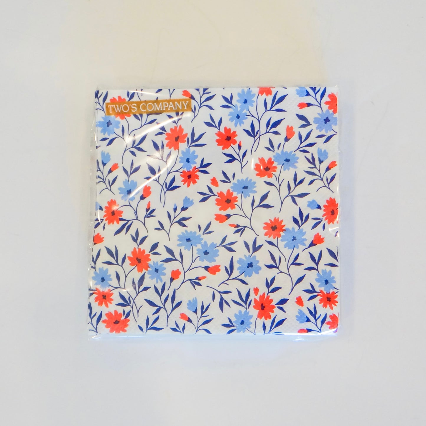 Red, White, & Bloom Cocktail Napkins