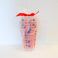 Vintage American Flag Frosted Cups