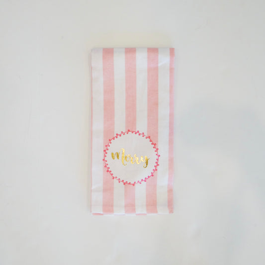 Merry Script Hand Towel