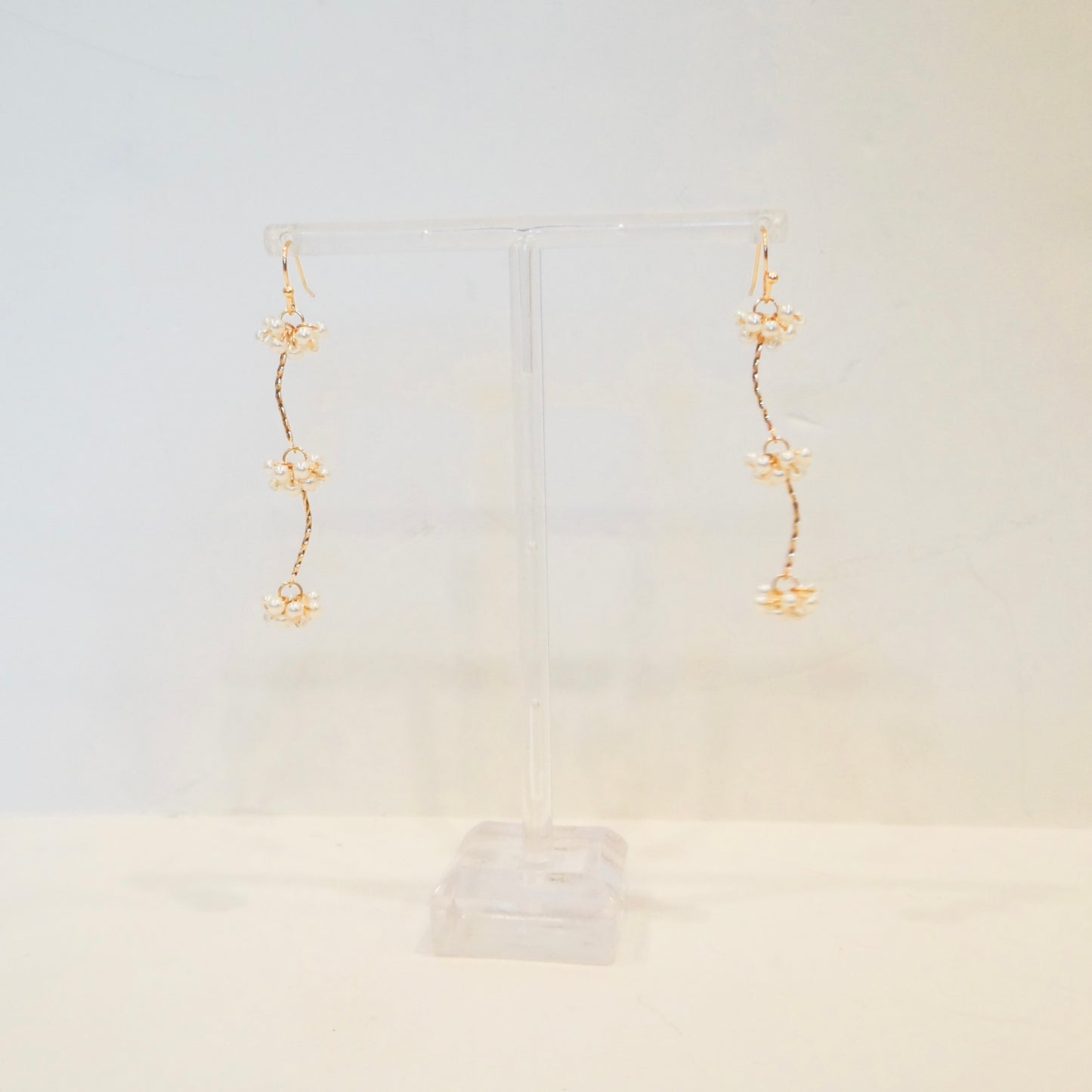 Pearl Cluster Drop Earrings