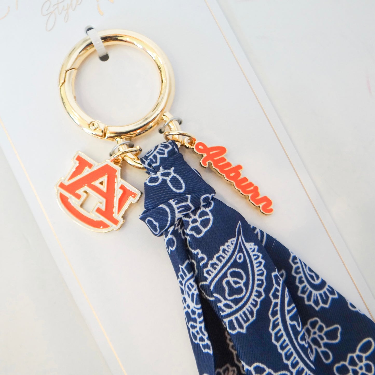 Auburn Bandana Bag Charm
