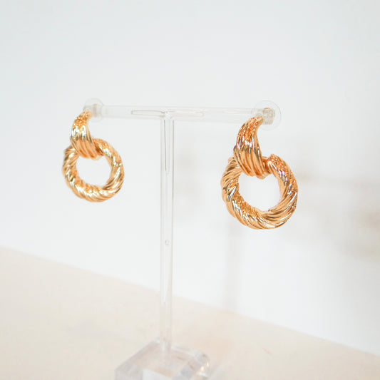 Twisted Gold Hoop