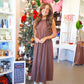 Brown Belted Maxi Dress