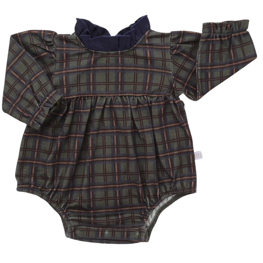 Girls Cabin Cozy Long Sleeve Ruffle Collar Bubble